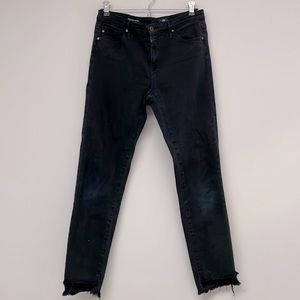 AG Black Stevie Ankle Slim Straight Ankle Jeans Size 28
